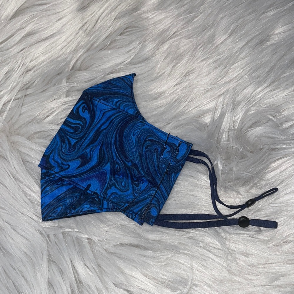 Blue Whirlpool Adult Face Masks